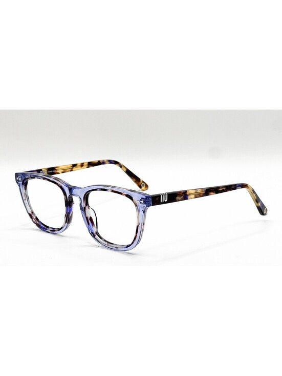 Muse Accessories - Muse 32-001893 Blue Tortoise Square Authentic Eyeglass Frames 49-20-145